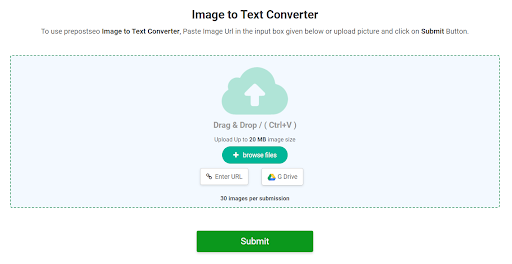 Image to text converter