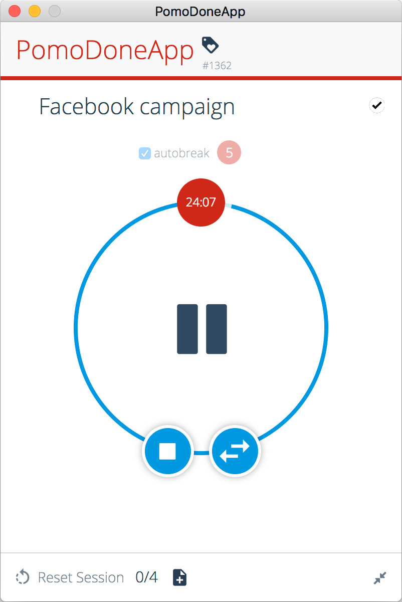 Start tracking time using Pomodoro Technique